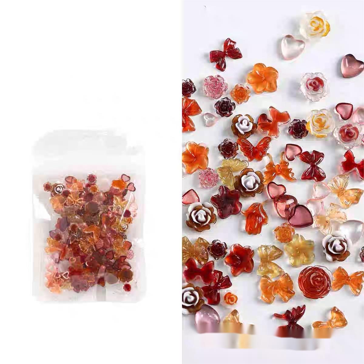 Mixed Nail Art Resin Decorations