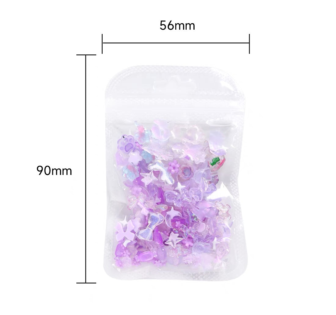 Mixed Nail Art Resin Decorations